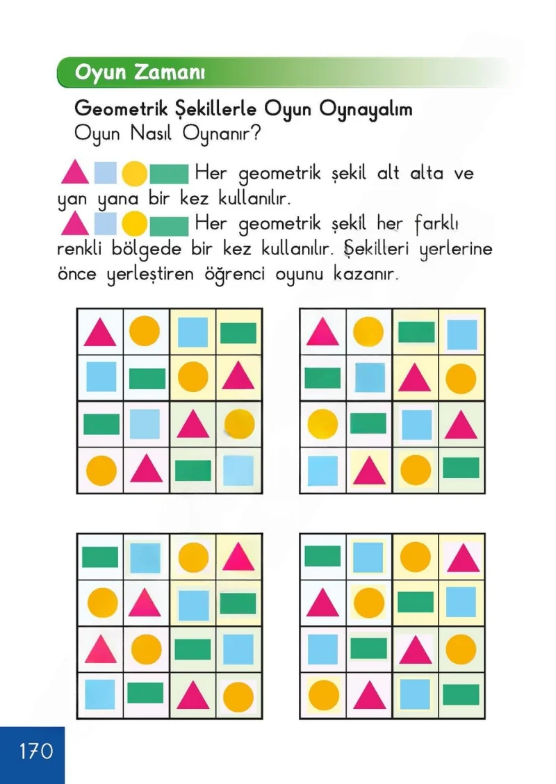 1. Sınıf Matematik Ders Kitabı Cevapları Meb Yayınları Sayfa 170 Çözüm Görseli