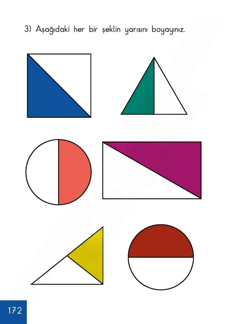 1. Sınıf Matematik Ders Kitabı Cevapları Meb Yayınları Sayfa 172 Çözüm Görseli