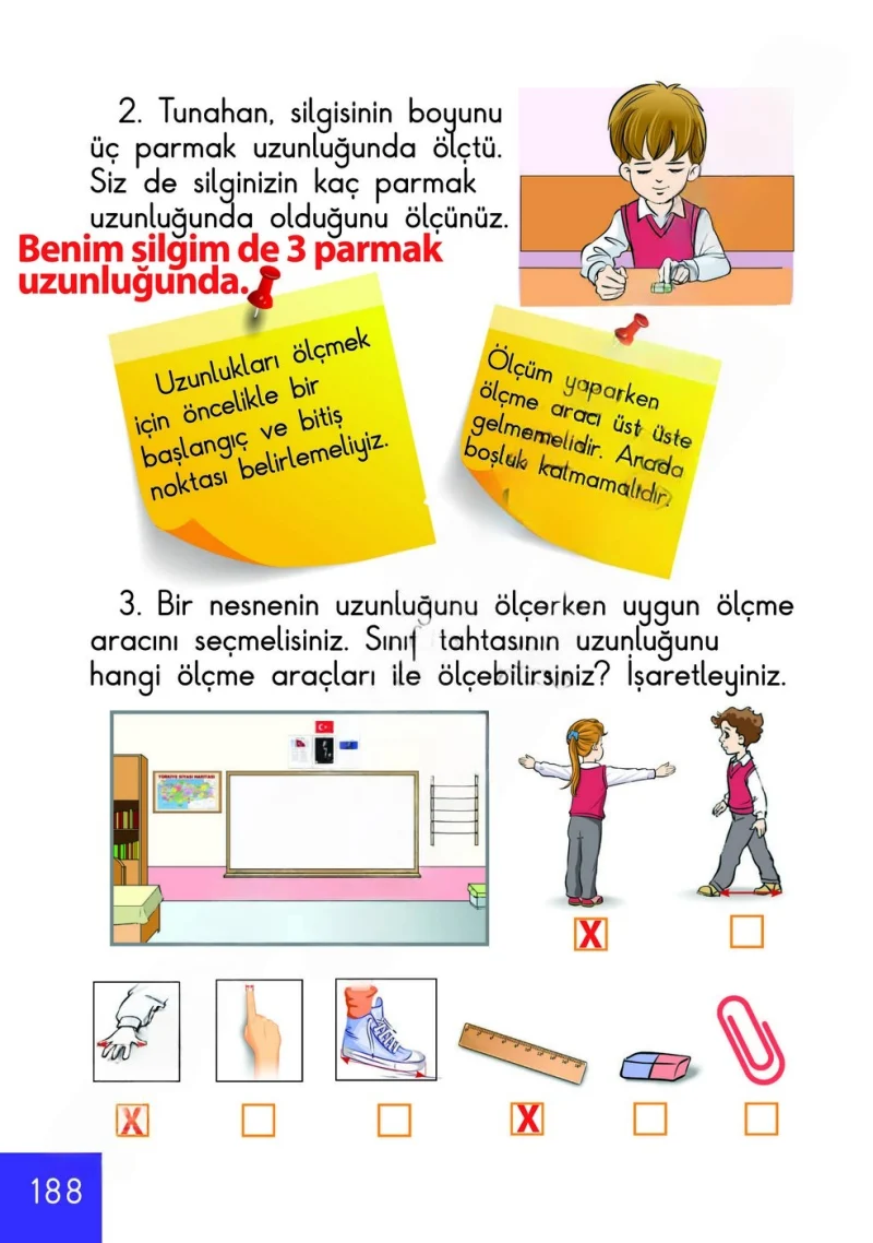 1. Sınıf Matematik Ders Kitabı Cevapları Meb Yayınları Sayfa 188 Çözüm Görseli