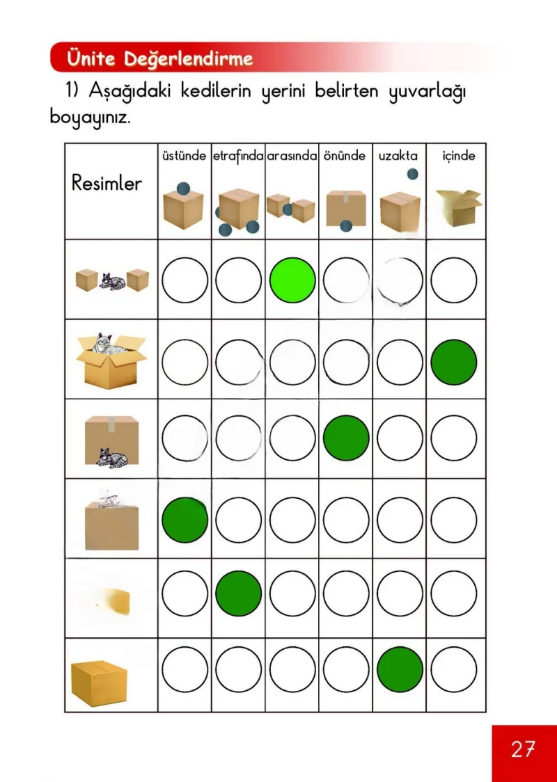 1. Sınıf Matematik Ders Kitabı Cevapları Meb Yayınları Sayfa 27 Çözüm Görseli