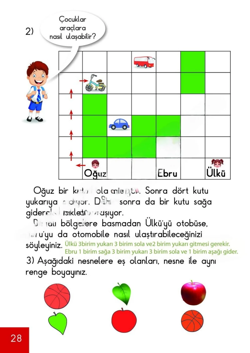 1. Sınıf Matematik Ders Kitabı Cevapları Meb Yayınları Sayfa 28 Çözüm Görseli