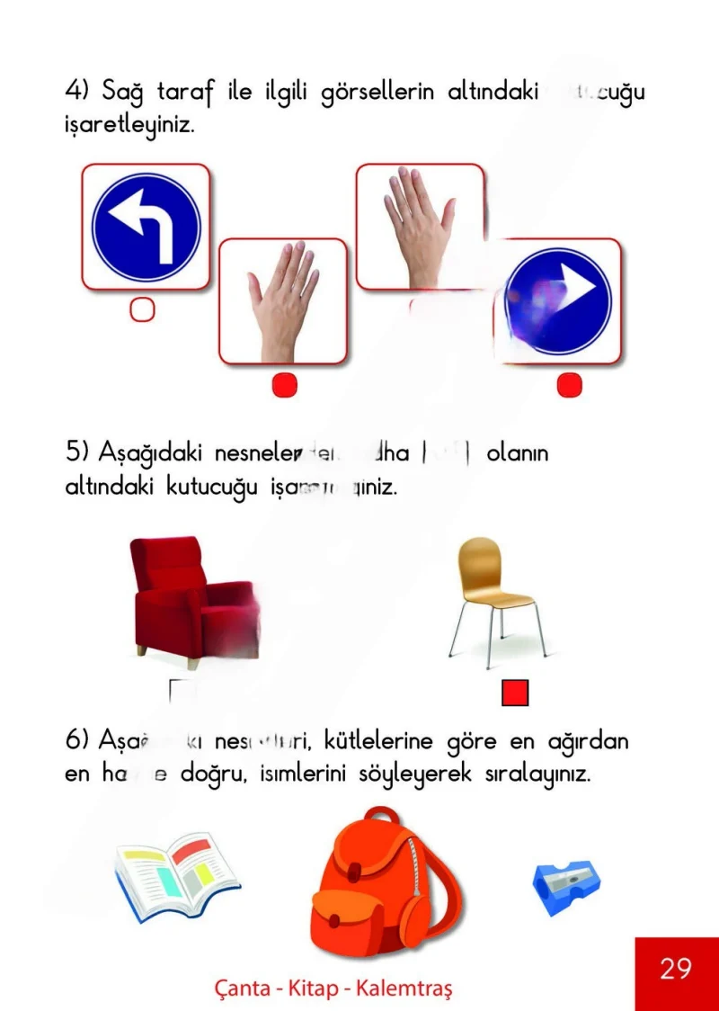 1. Sınıf Matematik Ders Kitabı Cevapları Meb Yayınları Sayfa 29 Çözüm Görseli