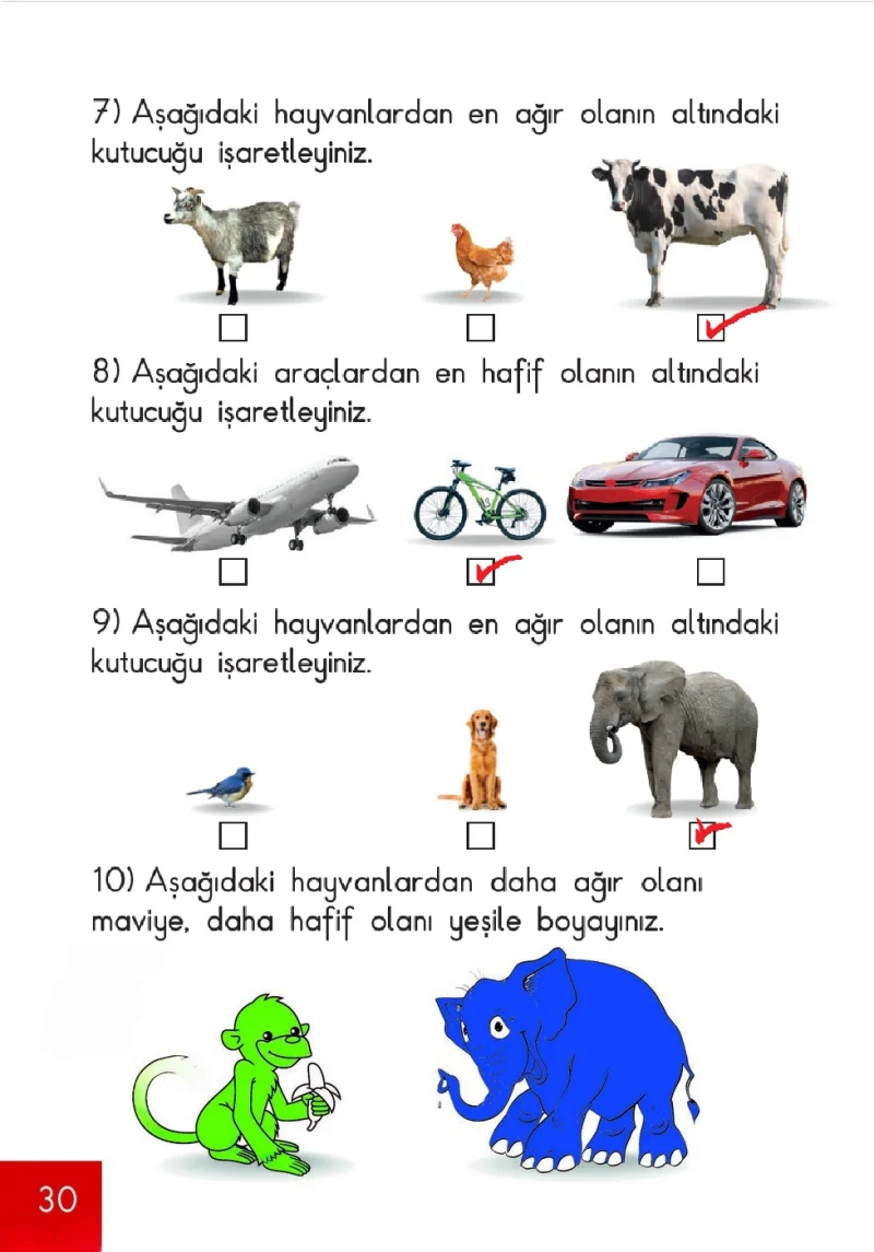1. Sınıf Matematik Ders Kitabı Cevapları Meb Yayınları Sayfa 30 Çözüm Görseli