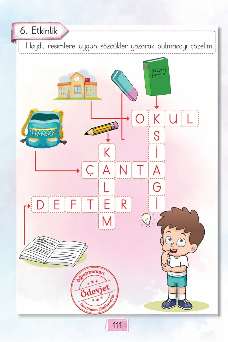 1. Sınıf Türkçe Ders Kitabı Cevapları Cem Yayınları Sayfa 111 Çözüm Görseli