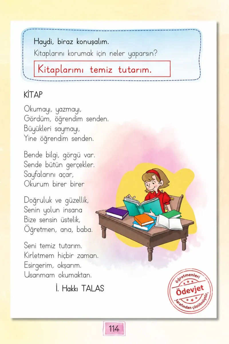 1. Sınıf Türkçe Ders Kitabı Cevapları Cem Yayınları Sayfa 114 Çözüm Görseli