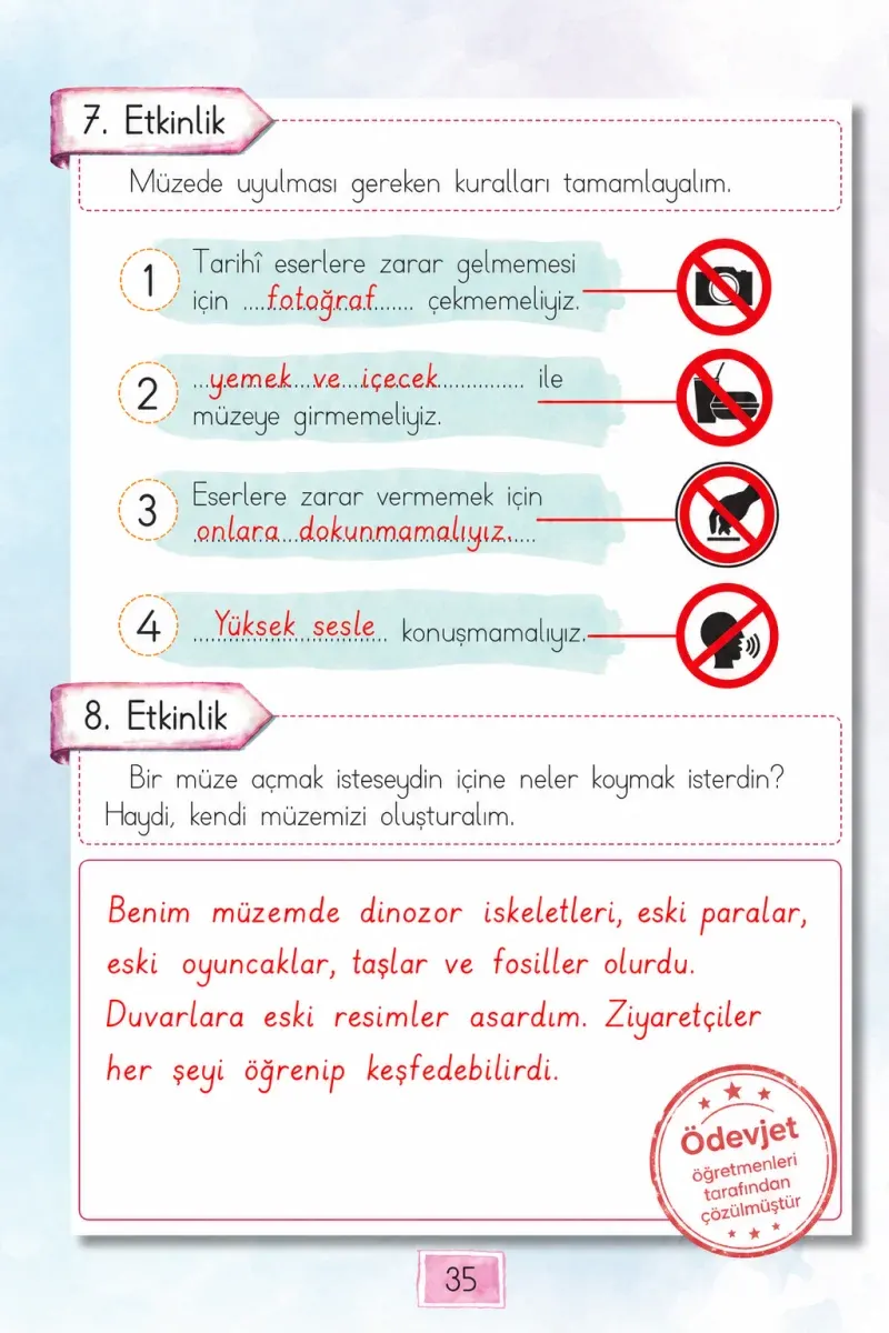 1. Sınıf Türkçe Ders Kitabı Cevapları Cem Yayınları Sayfa 35 Çözüm Görseli