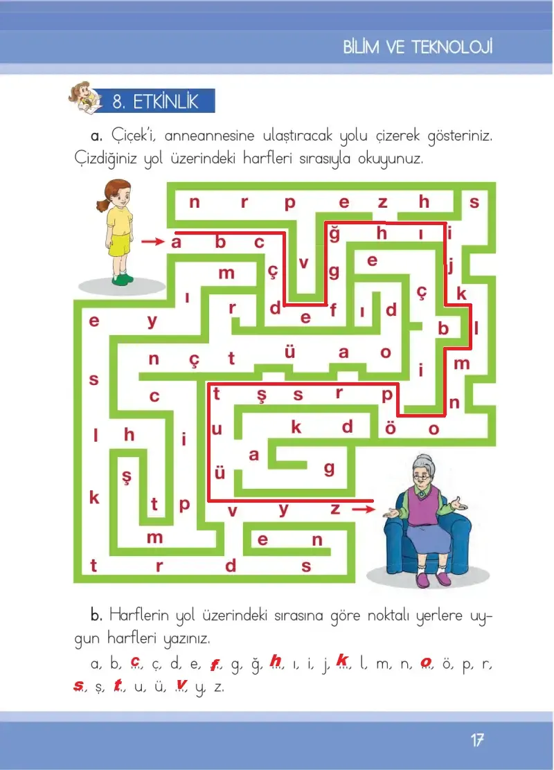1. Sınıf Türkçe Ders Kitabı Cevapları İlke Yayınları Sayfa 17 Çözüm Görseli