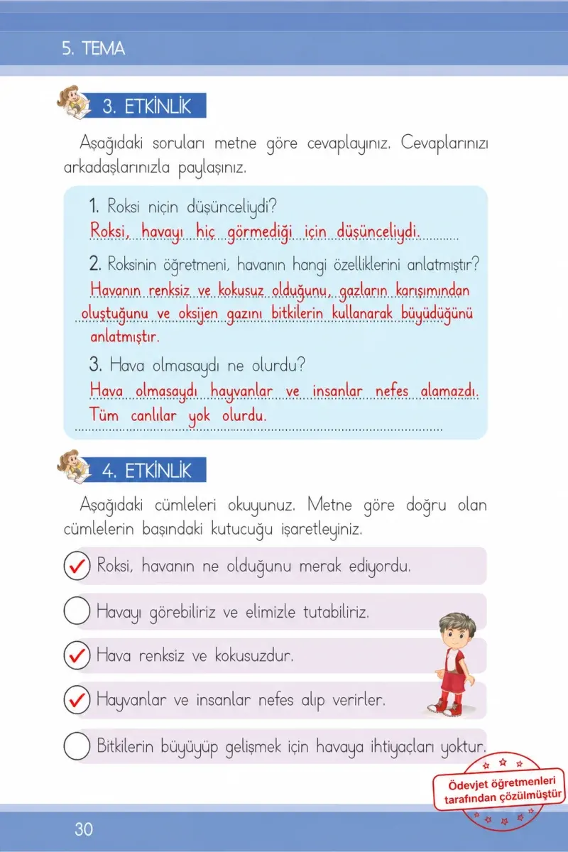 1. Sınıf Türkçe Ders Kitabı Cevapları İlke Yayınları Sayfa 30 Çözüm Görseli