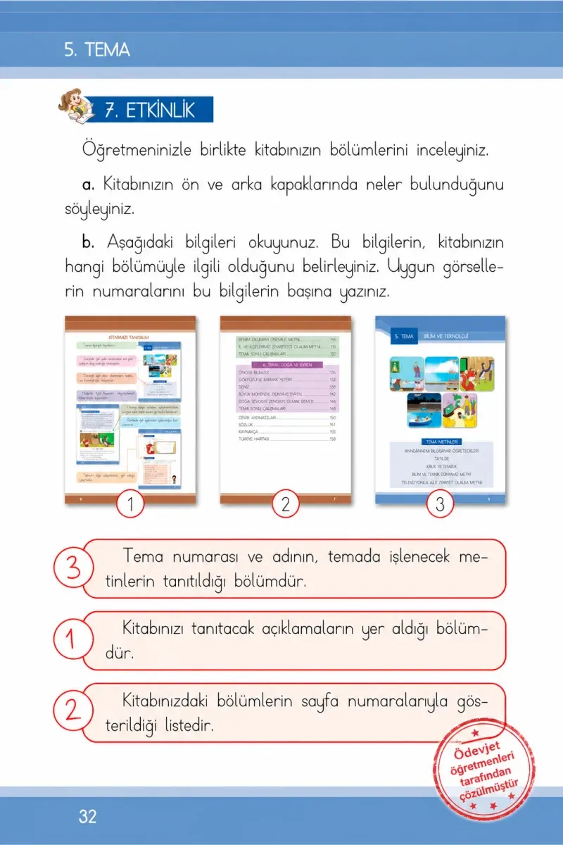1. Sınıf Türkçe Ders Kitabı Cevapları İlke Yayınları Sayfa 32 Çözüm Görseli