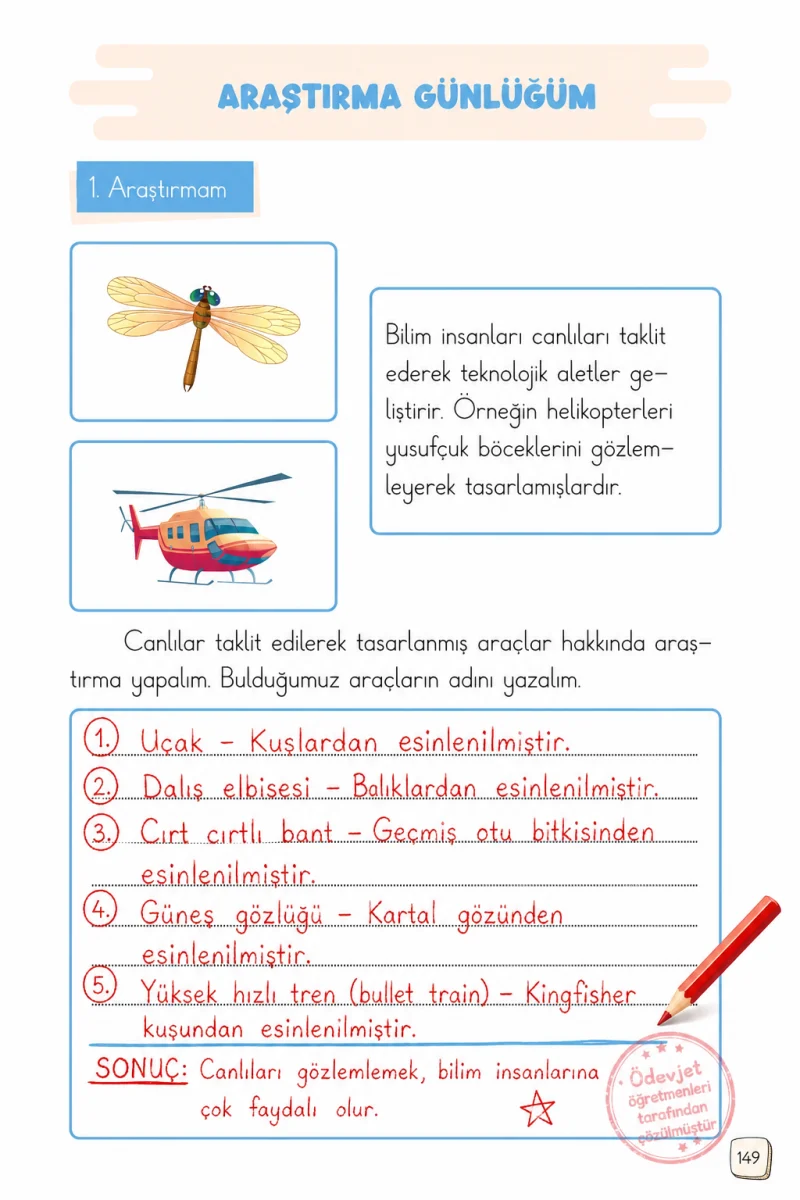 1. Sınıf Türkçe Ders Kitabı Cevapları Meb Yayınları 1. Kitap Sayfa 149 Çözüm Görseli