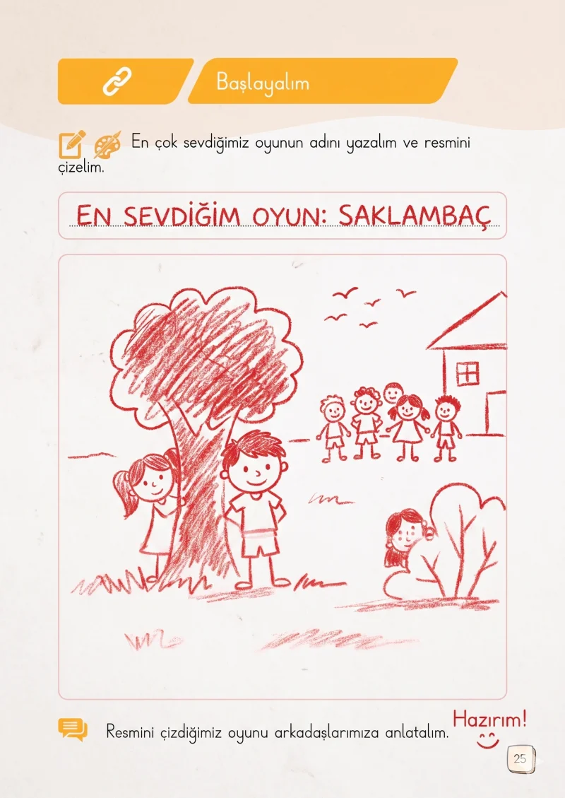 1. Sınıf Türkçe Ders Kitabı Cevapları Meb Yayınları 1. Kitap Sayfa 25 Çözüm Görseli