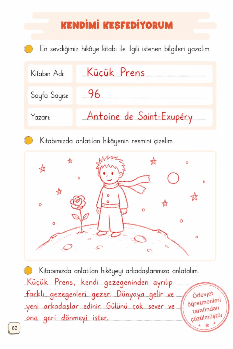 1. Sınıf Türkçe Ders Kitabı Cevapları Meb Yayınları 1. Kitap Sayfa 82 Çözüm Görseli