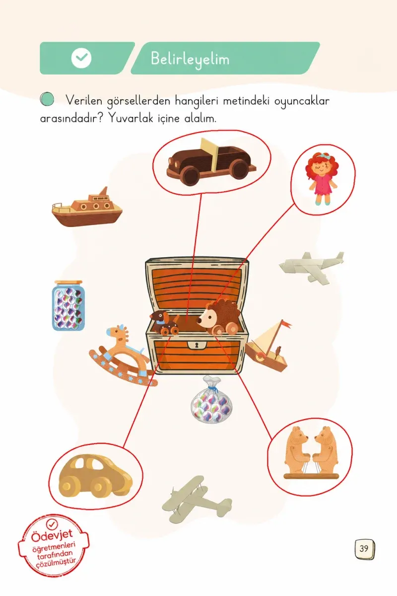 1. Sınıf Türkçe Ders Kitabı Cevapları Meb Yayınları 2. Kitap Sayfa 39 Çözüm Görseli