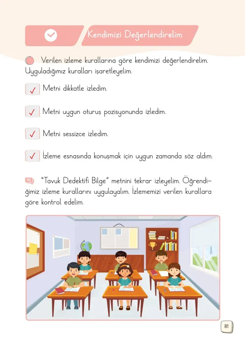 1. Sınıf Türkçe Ders Kitabı Cevapları Meb Yayınları 2. Kitap Sayfa 81 Çözüm Görseli