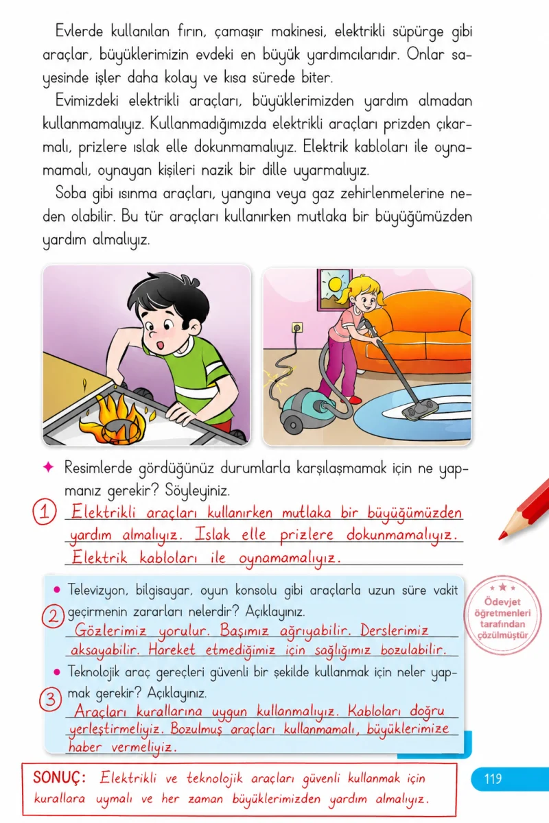 2. Sınıf Hayat Bilgisi Ders Kitabı Cevapları Ata Yayıncılık Sayfa 119 Çözüm Görseli