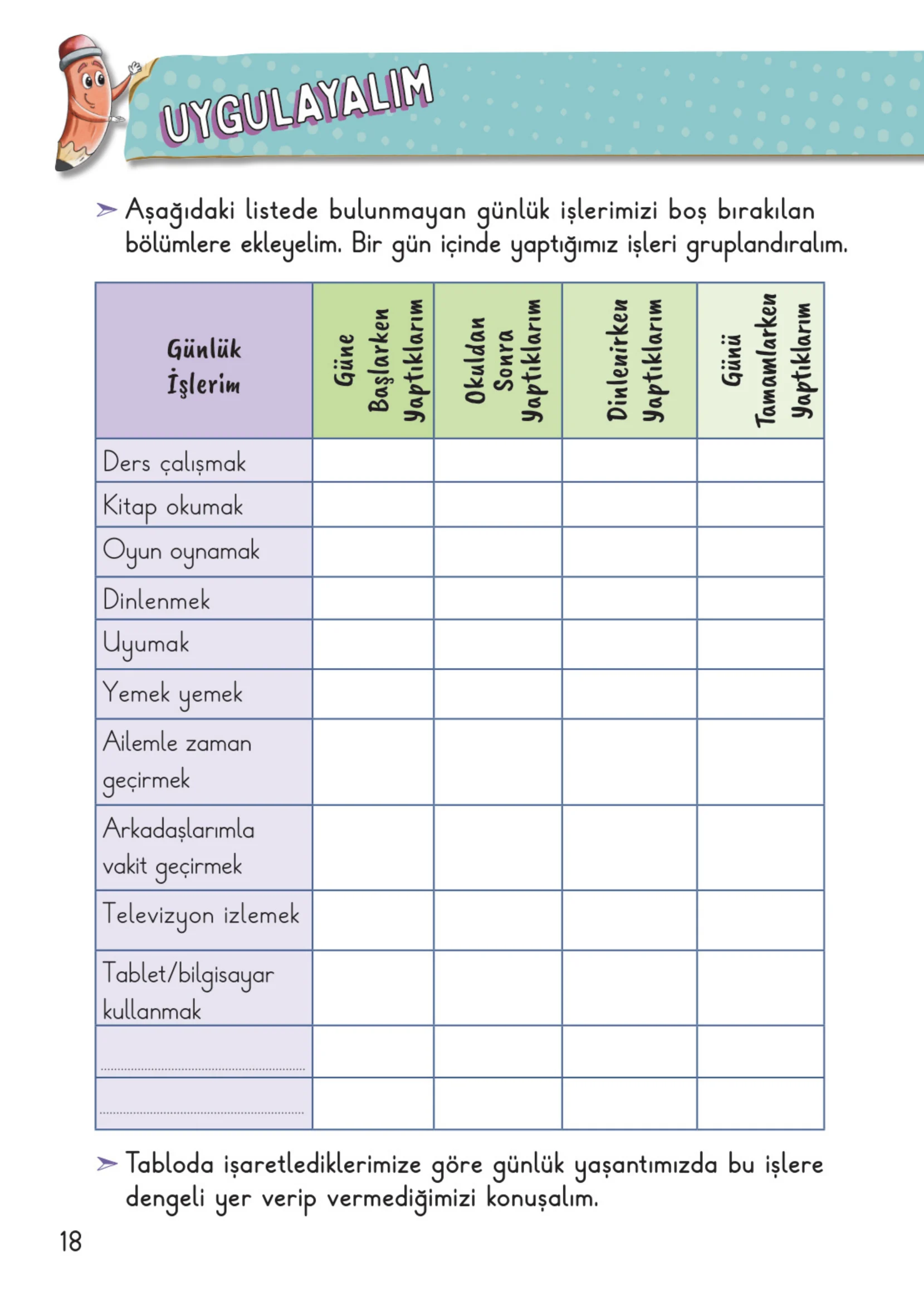 2. Sınıf Hayat Bilgisi Ders Kitabı Cevapları Meb Yayınları 1. Kitap Sayfa 18