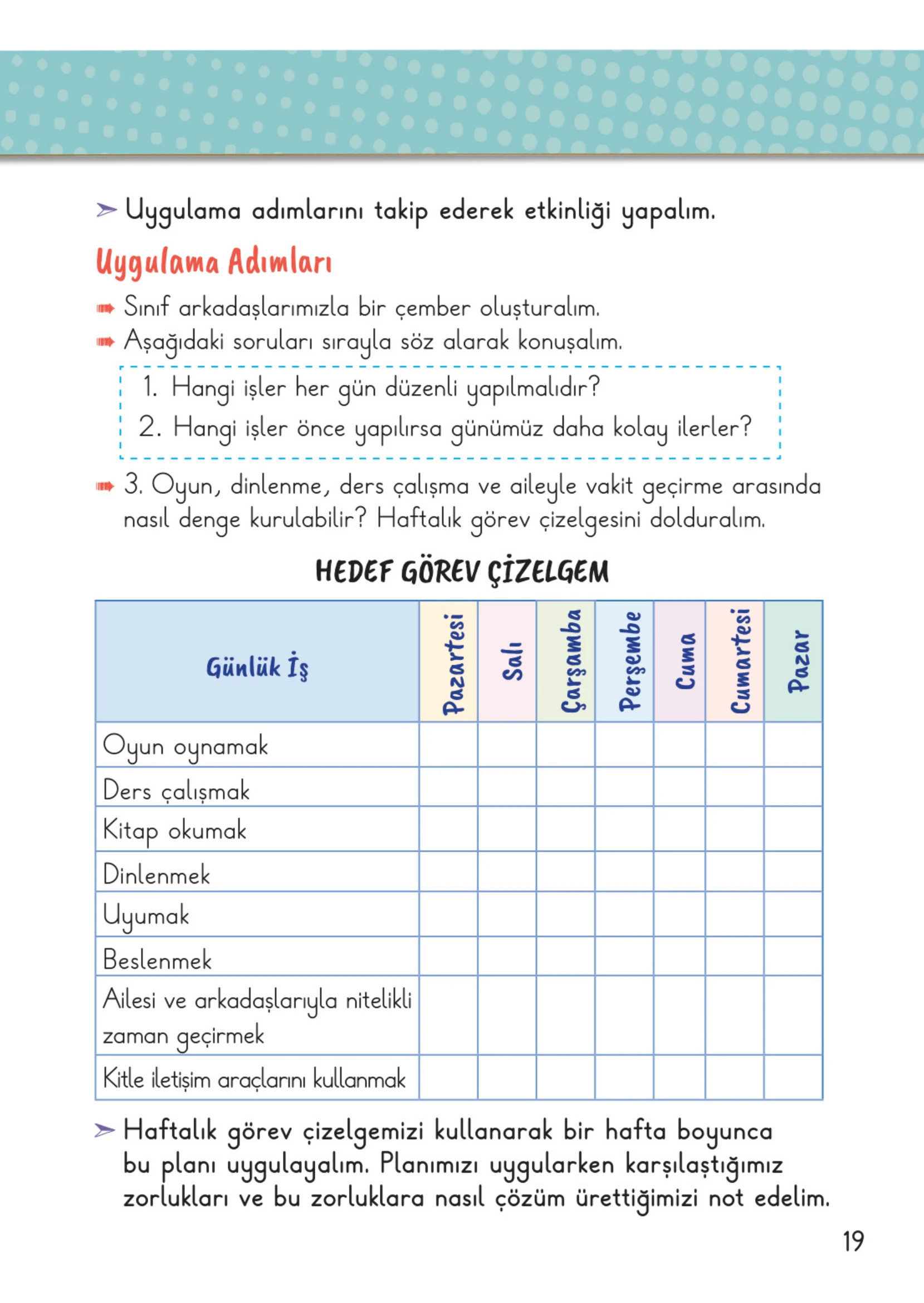 2. Sınıf Hayat Bilgisi Ders Kitabı Cevapları Meb Yayınları 1. Kitap Sayfa 19