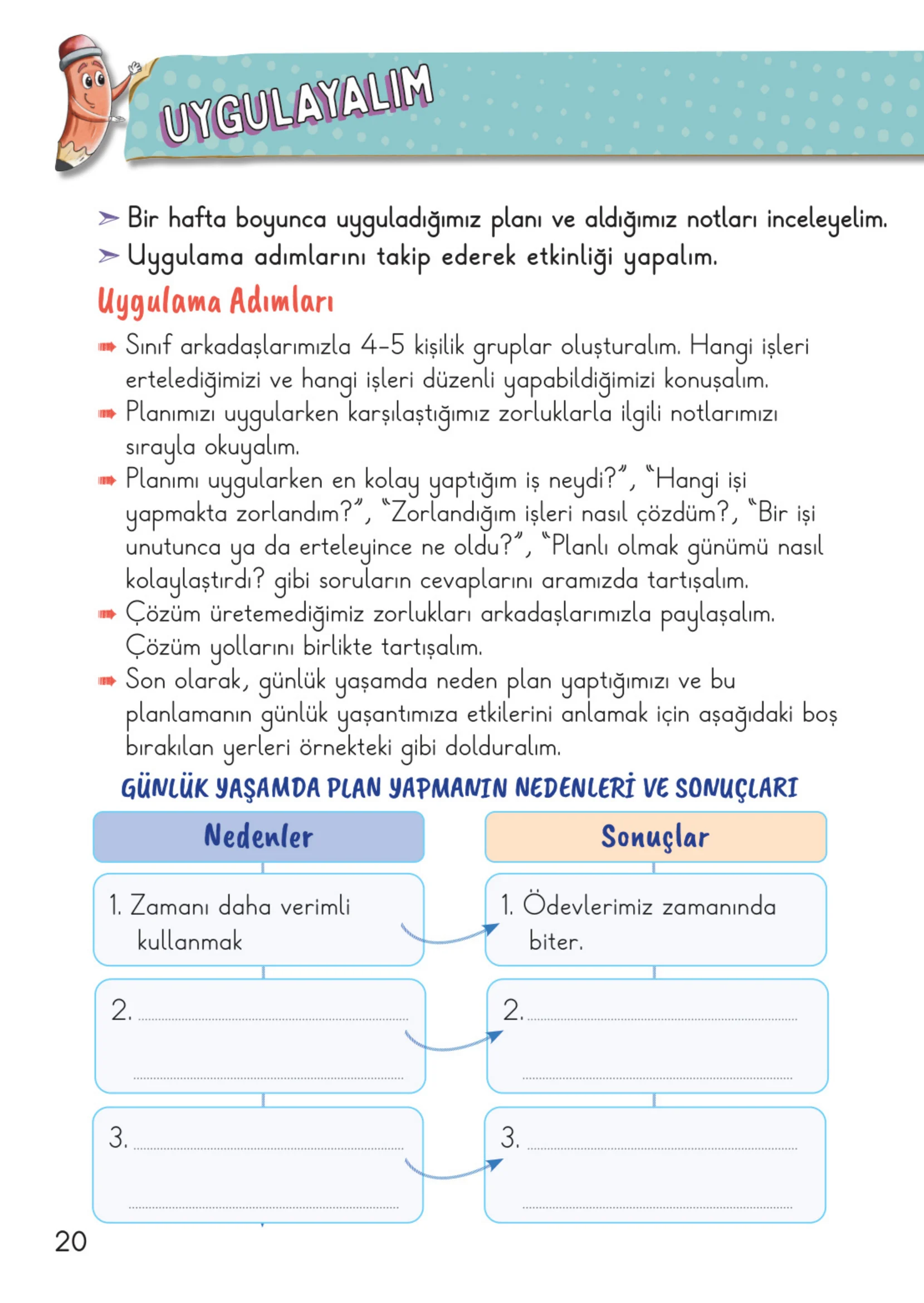 2. Sınıf Hayat Bilgisi Ders Kitabı Cevapları Meb Yayınları 1. Kitap Sayfa 20