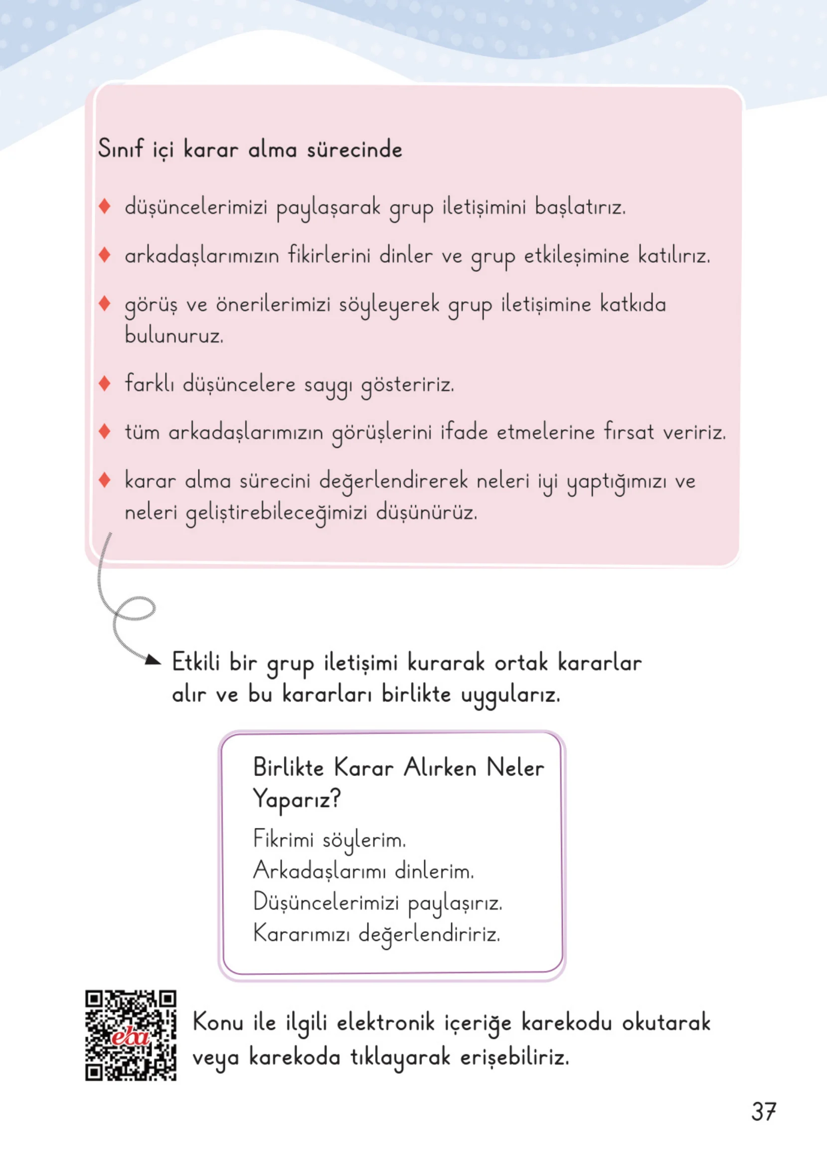 2. Sınıf Hayat Bilgisi Ders Kitabı Cevapları Meb Yayınları 1. Kitap Sayfa 37