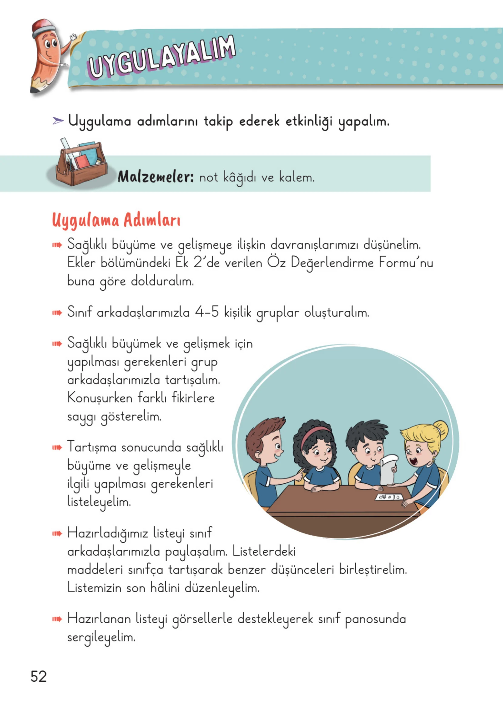 2. Sınıf Hayat Bilgisi Ders Kitabı Cevapları Meb Yayınları 1. Kitap Sayfa 52