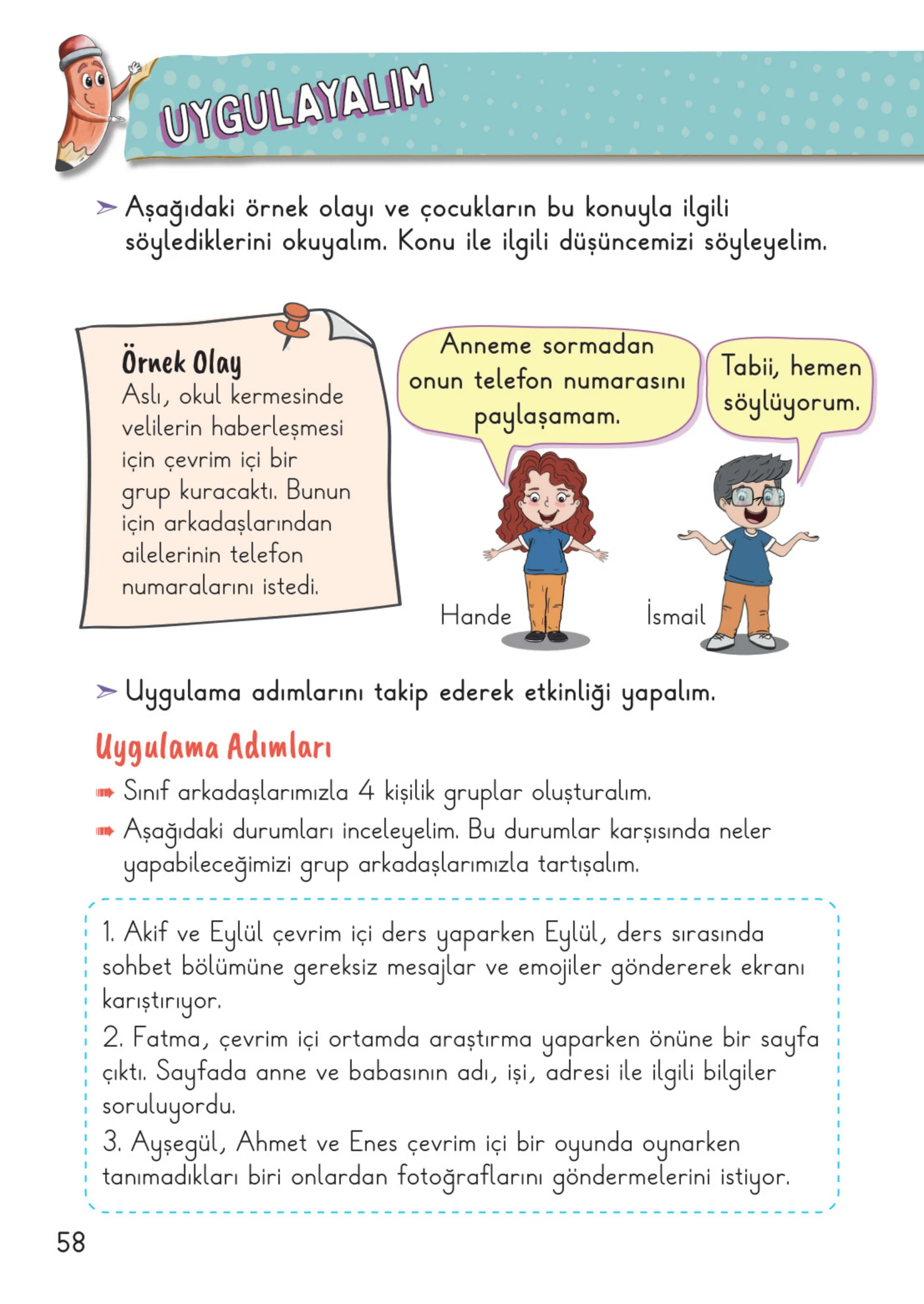 2. Sınıf Hayat Bilgisi Ders Kitabı Cevapları Meb Yayınları 1. Kitap Sayfa 58