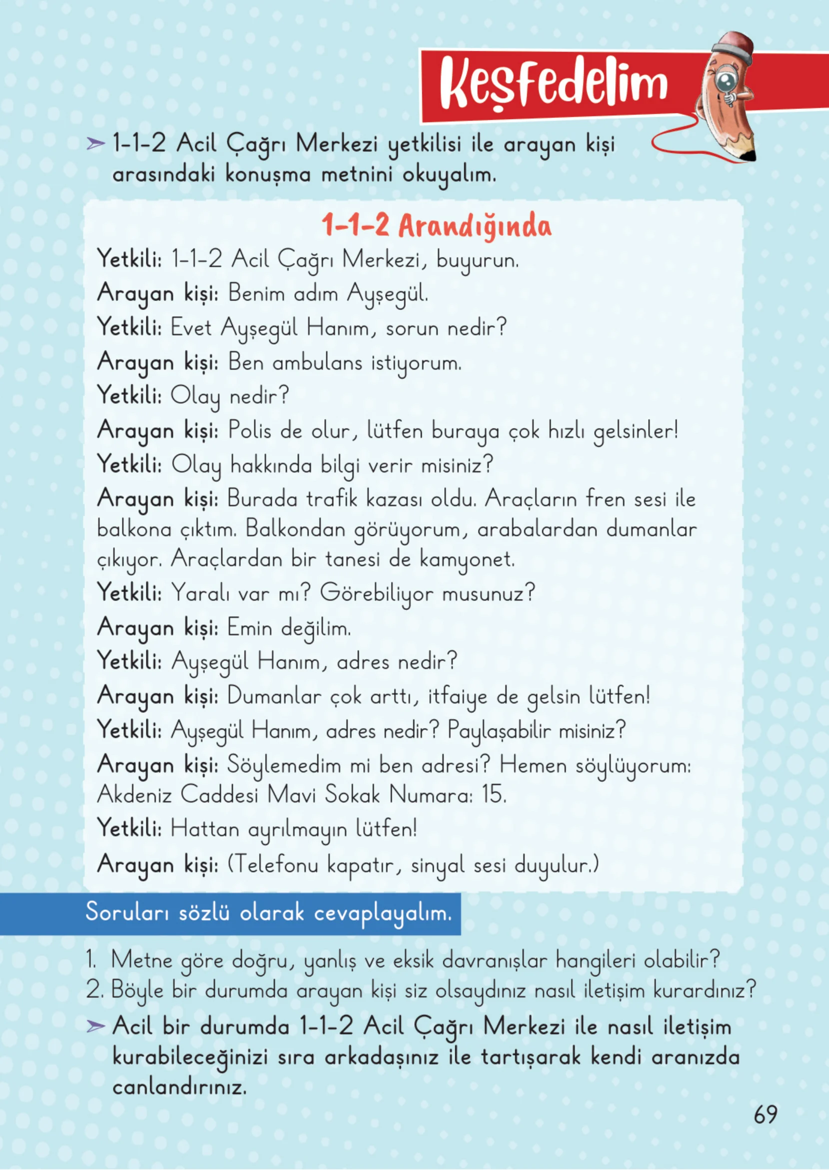 2. Sınıf Hayat Bilgisi Ders Kitabı Cevapları Meb Yayınları 1. Kitap Sayfa 69