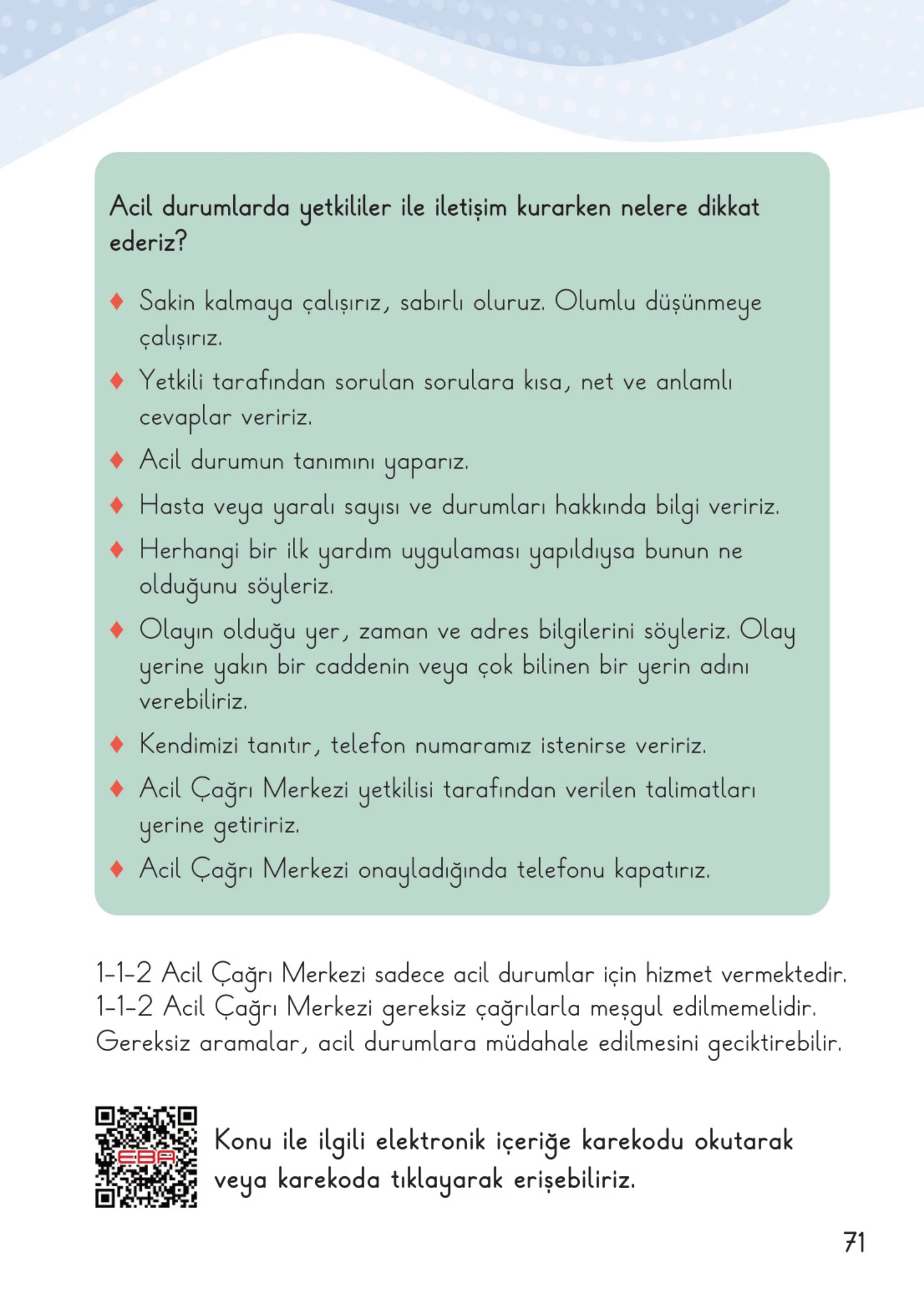 2. Sınıf Hayat Bilgisi Ders Kitabı Cevapları Meb Yayınları 1. Kitap Sayfa 71