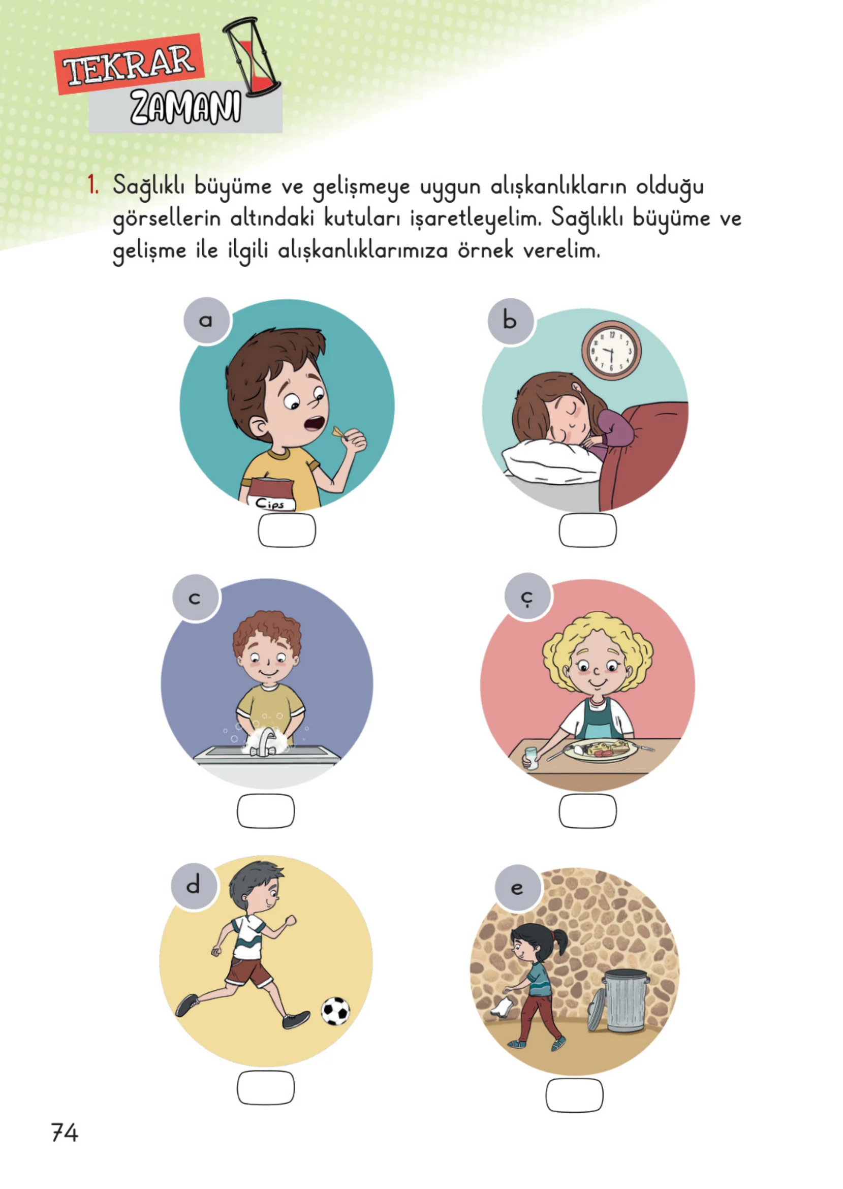 2. Sınıf Hayat Bilgisi Ders Kitabı Cevapları Meb Yayınları 1. Kitap Sayfa 74