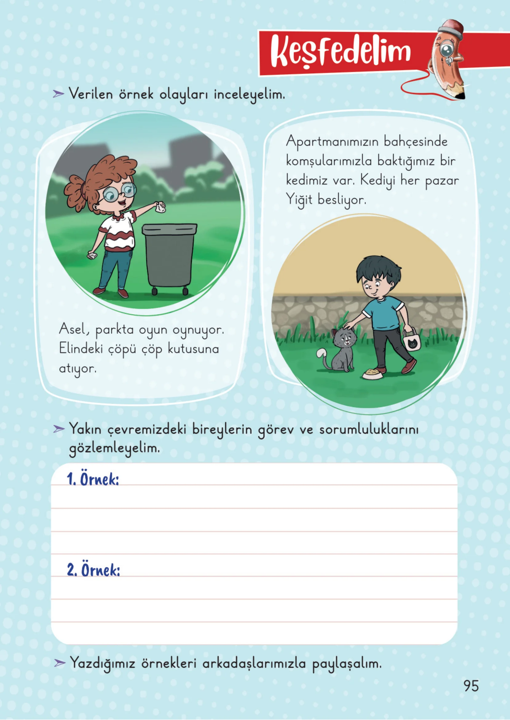 2. Sınıf Hayat Bilgisi Ders Kitabı Cevapları Meb Yayınları 1. Kitap Sayfa 95