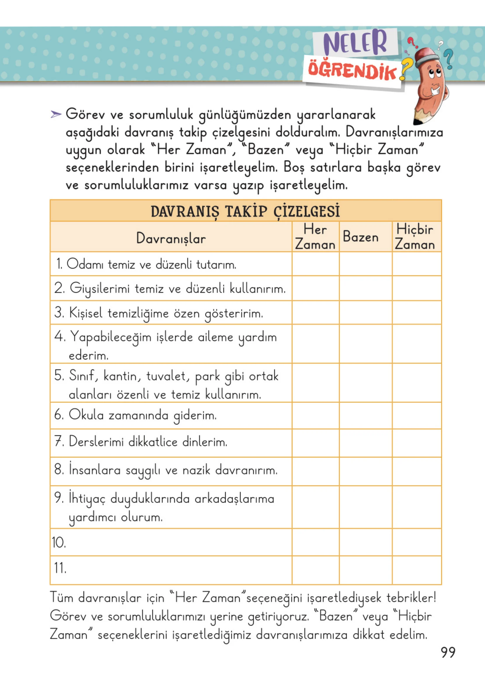 2. Sınıf Hayat Bilgisi Ders Kitabı Cevapları Meb Yayınları 1. Kitap Sayfa 99