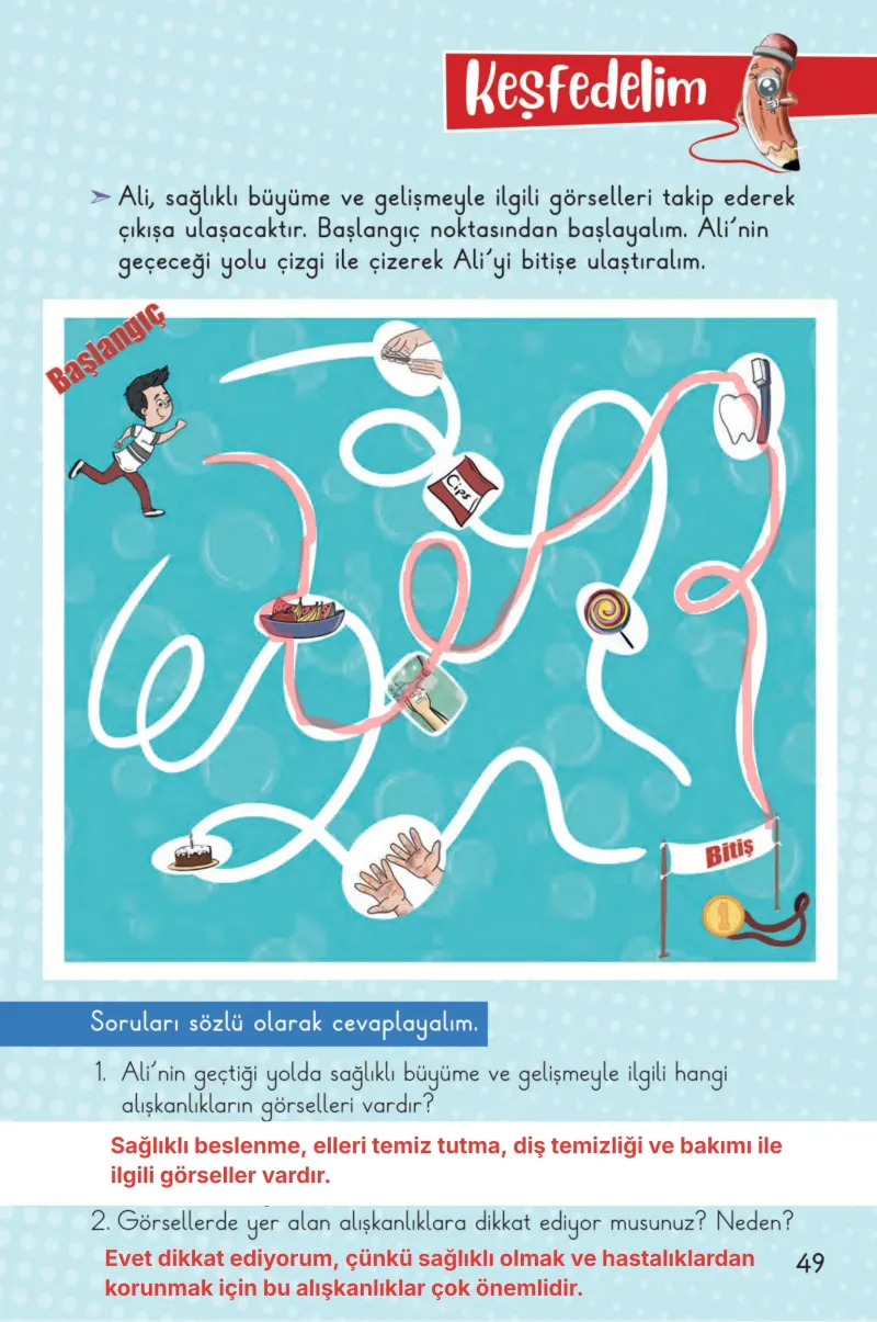 2. Sınıf Hayat Bilgisi Ders Kitabı Cevapları Meb Yayınları 1. Kitap Sayfa 49 Çözüm Görseli
