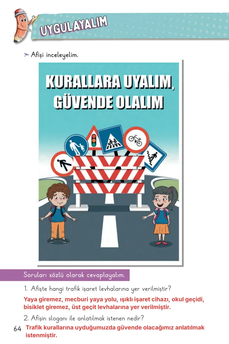 2. Sınıf Hayat Bilgisi Ders Kitabı Cevapları Meb Yayınları 1. Kitap Sayfa 64 Çözüm Görseli