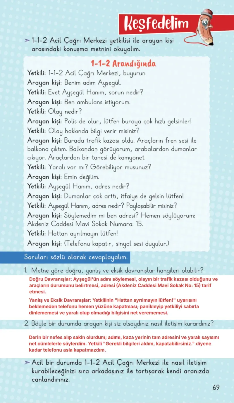 2. Sınıf Hayat Bilgisi Ders Kitabı Cevapları Meb Yayınları 1. Kitap Sayfa 69 Çözüm Görseli