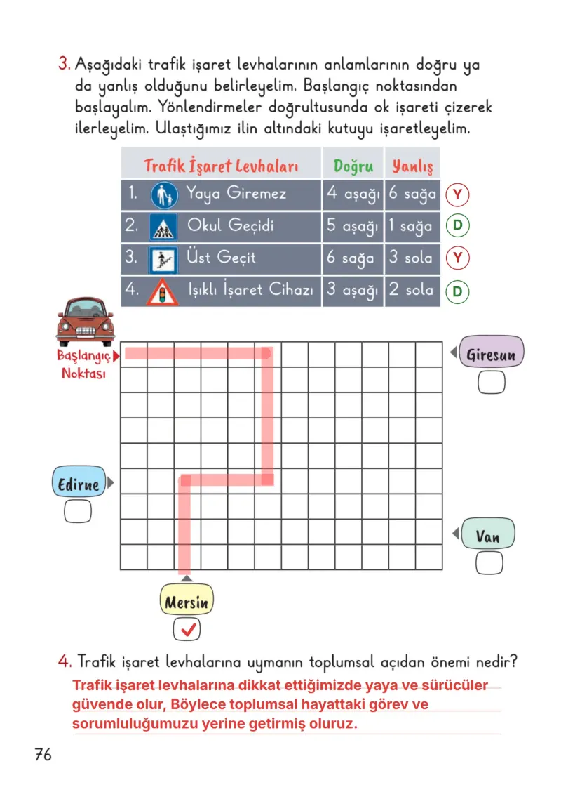2. Sınıf Hayat Bilgisi Ders Kitabı Cevapları Meb Yayınları 1. Kitap Sayfa 76 Çözüm Görseli