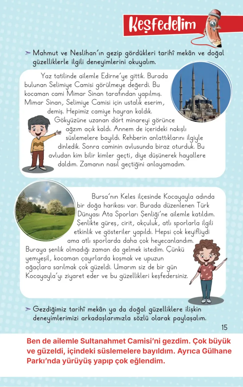 2. Sınıf Hayat Bilgisi Ders Kitabı Cevapları Meb Yayınları 2. Kitap Sayfa 15 Çözüm Görseli
