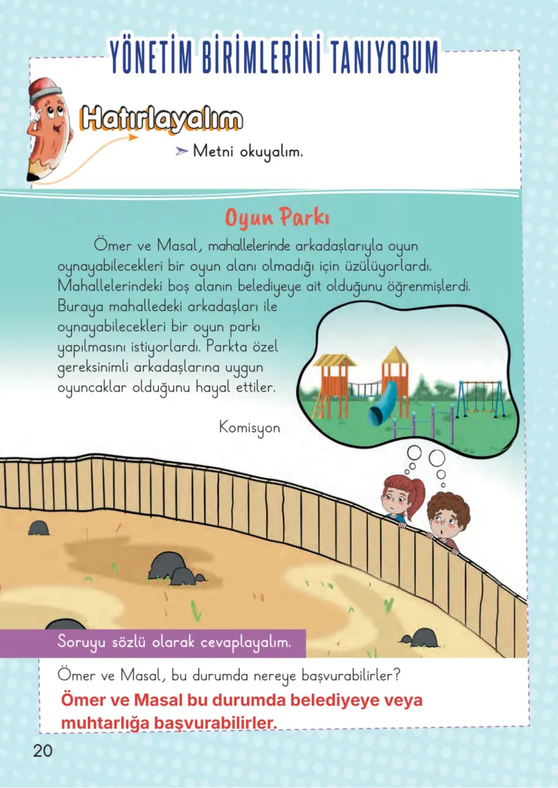 2. Sınıf Hayat Bilgisi Ders Kitabı Cevapları Meb Yayınları 2. Kitap Sayfa 20 Çözüm Görseli