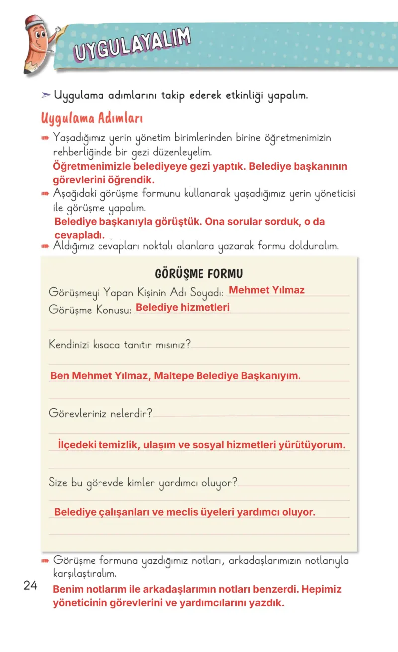2. Sınıf Hayat Bilgisi Ders Kitabı Cevapları Meb Yayınları 2. Kitap Sayfa 24 Çözüm Görseli