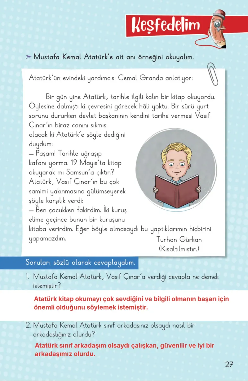 2. Sınıf Hayat Bilgisi Ders Kitabı Cevapları Meb Yayınları 2. Kitap Sayfa 27 Çözüm Görseli