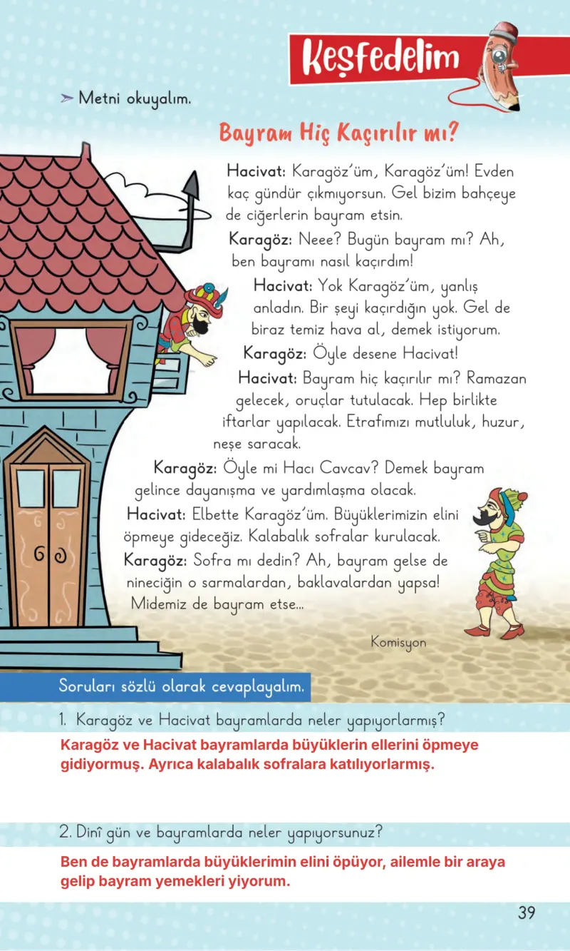 2. Sınıf Hayat Bilgisi Ders Kitabı Cevapları Meb Yayınları 2. Kitap Sayfa 39 Çözüm Görseli