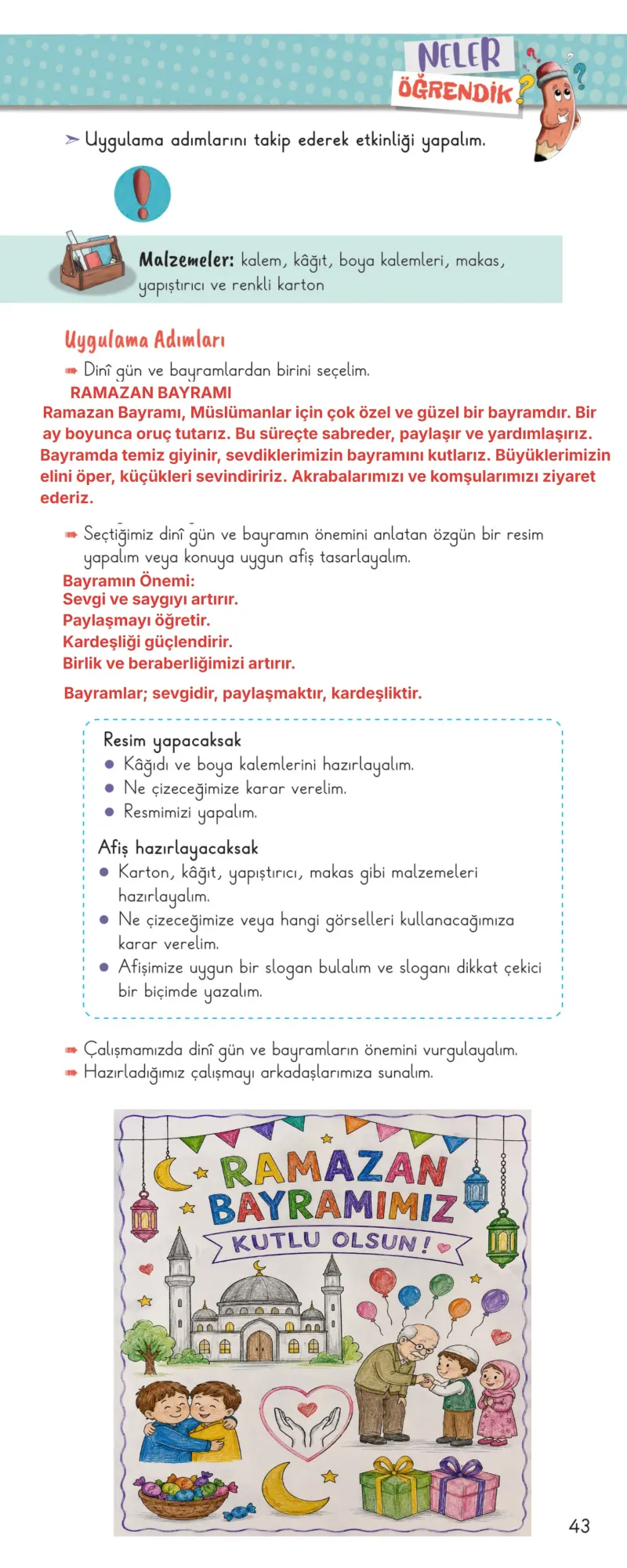 2. Sınıf Hayat Bilgisi Ders Kitabı Cevapları Meb Yayınları 2. Kitap Sayfa 43 Çözüm Görseli