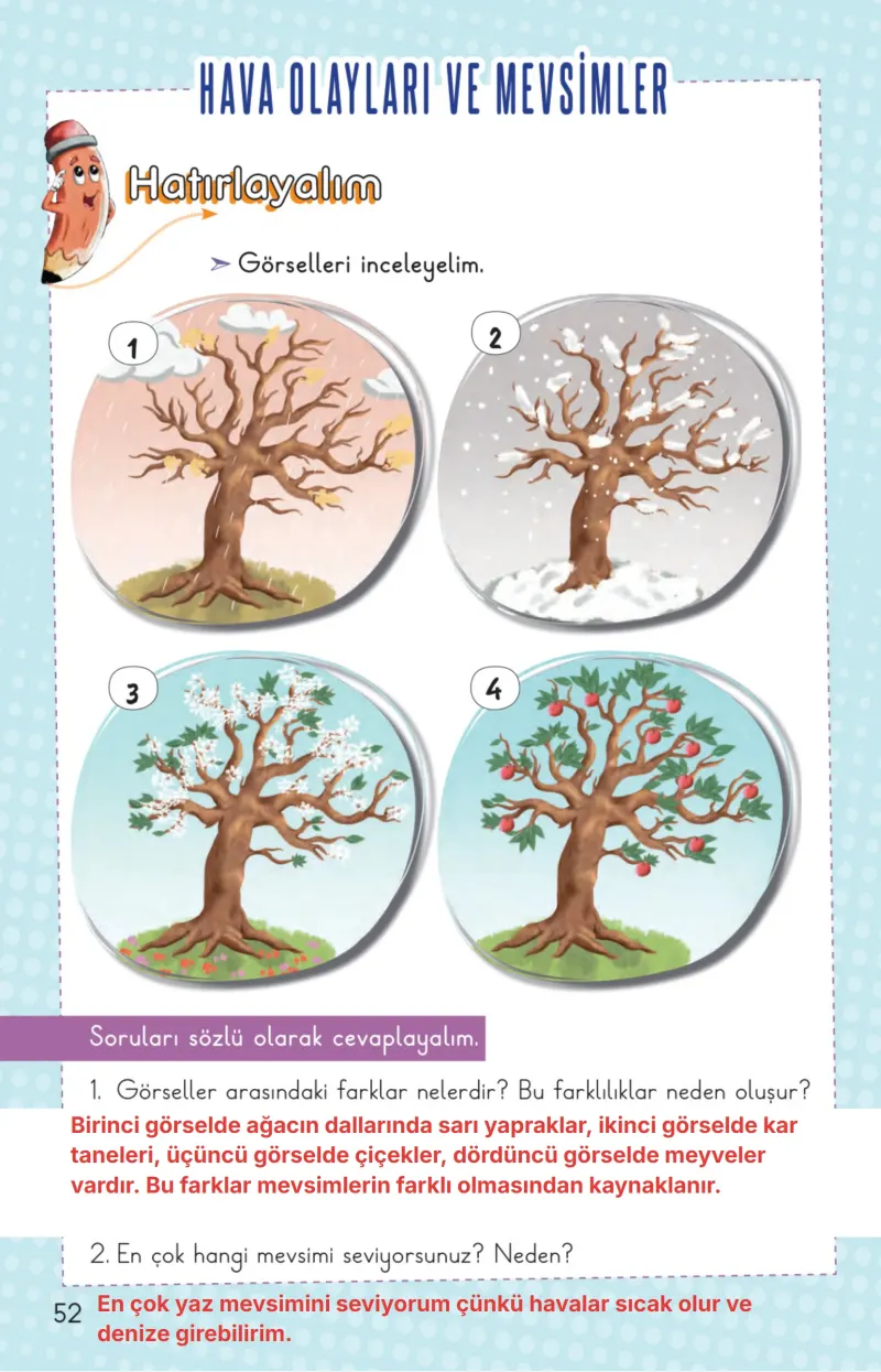 2. Sınıf Hayat Bilgisi Ders Kitabı Cevapları Meb Yayınları 2. Kitap Sayfa 52 Çözüm Görseli