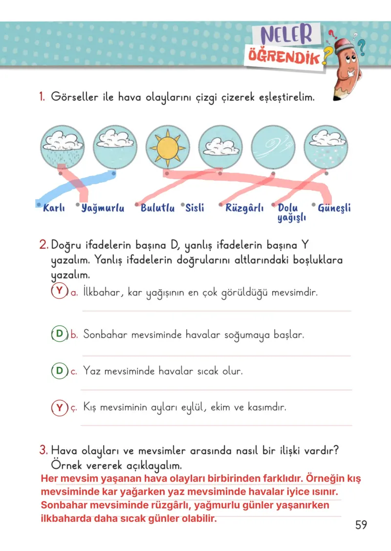 2. Sınıf Hayat Bilgisi Ders Kitabı Cevapları Meb Yayınları 2. Kitap Sayfa 59 Çözüm Görseli