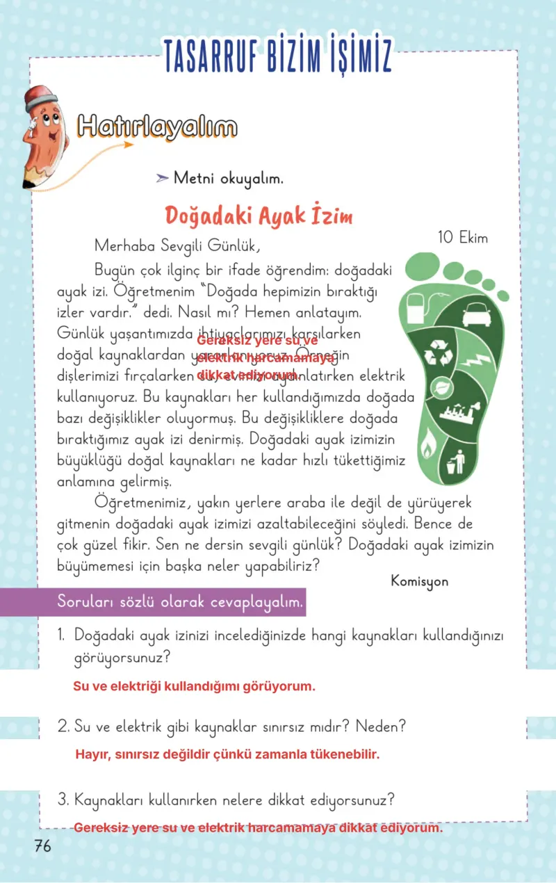 2. Sınıf Hayat Bilgisi Ders Kitabı Cevapları Meb Yayınları 2. Kitap Sayfa 76 Çözüm Görseli
