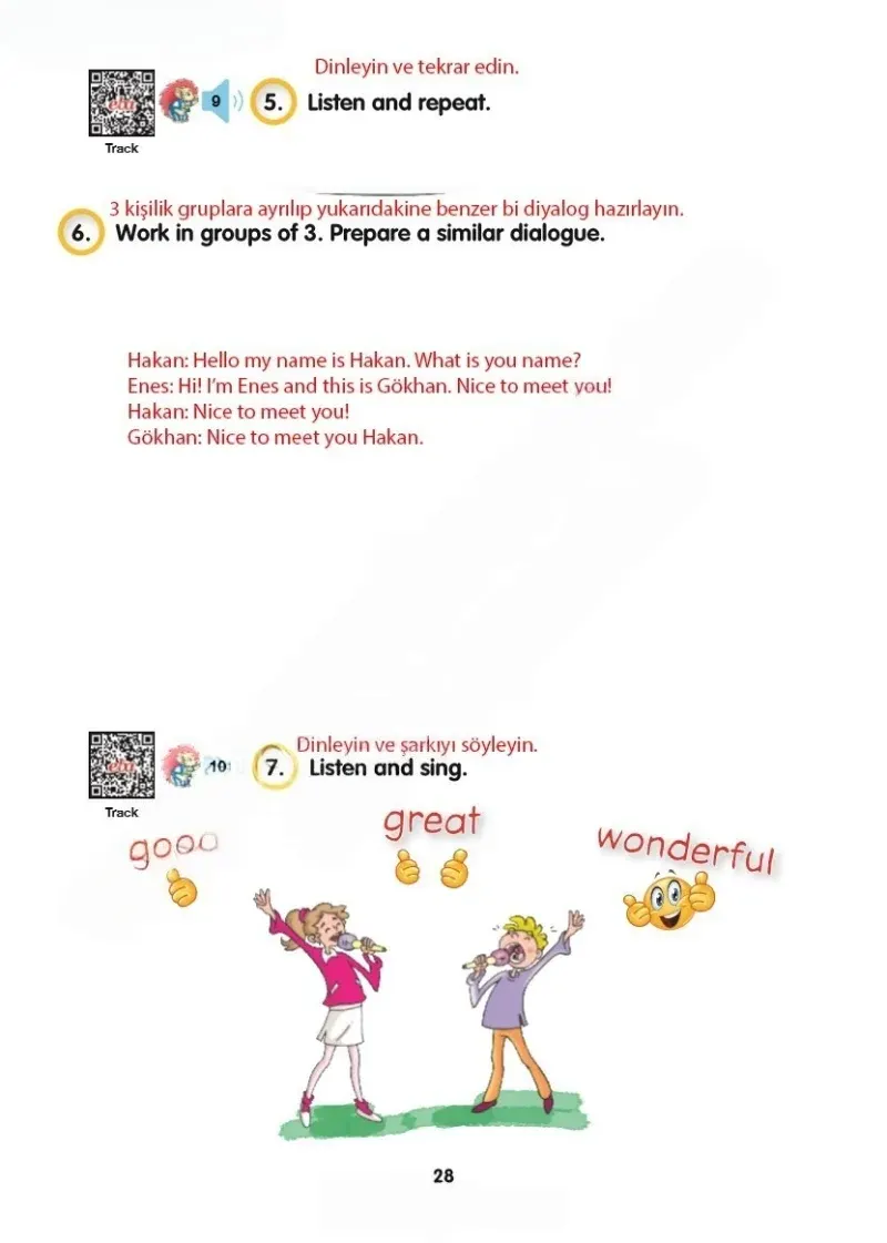 2. Sınıf İngilizce Ders Kitabı Cevapları Hecce Yayınları Sayfa 28 Çözüm Görseli