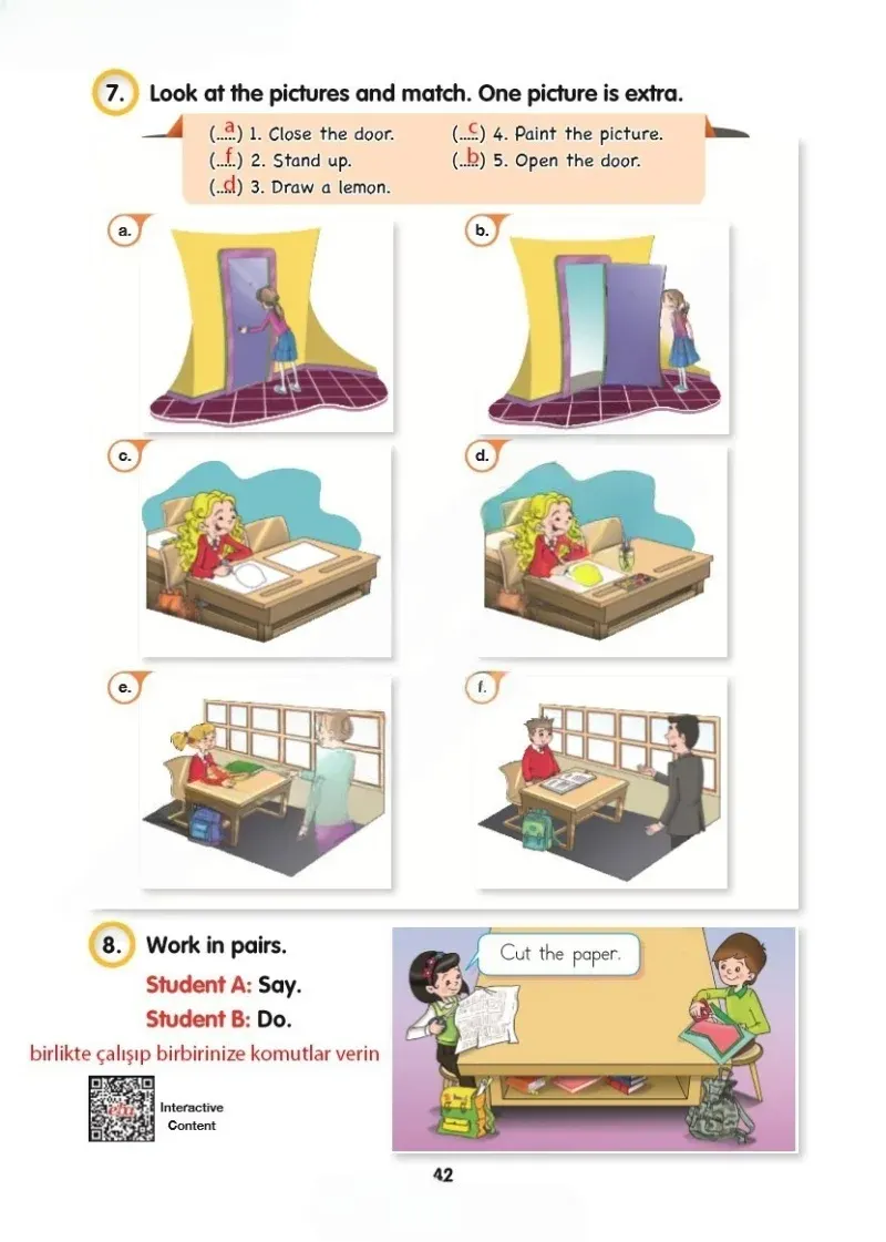 2. Sınıf İngilizce Ders Kitabı Cevapları Hecce Yayınları Sayfa 42 Çözüm Görseli
