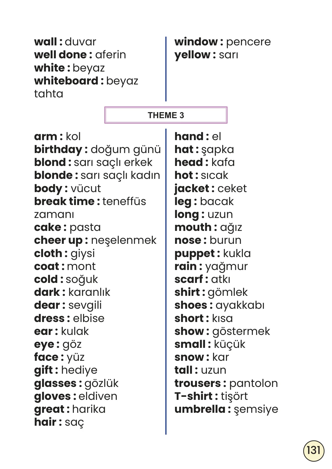 2. Sınıf İngilizce Ders Kitabı Cevapları Meb Yayınları Sayfa 131