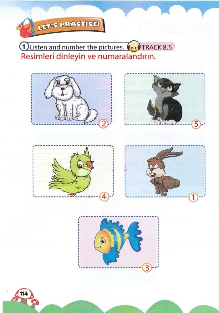 2. Sınıf İngilizce Ders Kitabı Cevapları Sözcü Yayıncılık Sayfa 114 Çözüm Görseli