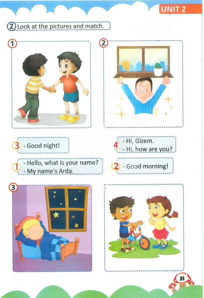 2. Sınıf İngilizce Ders Kitabı Cevapları Sözcü Yayıncılık Sayfa 31 Çözüm Görseli