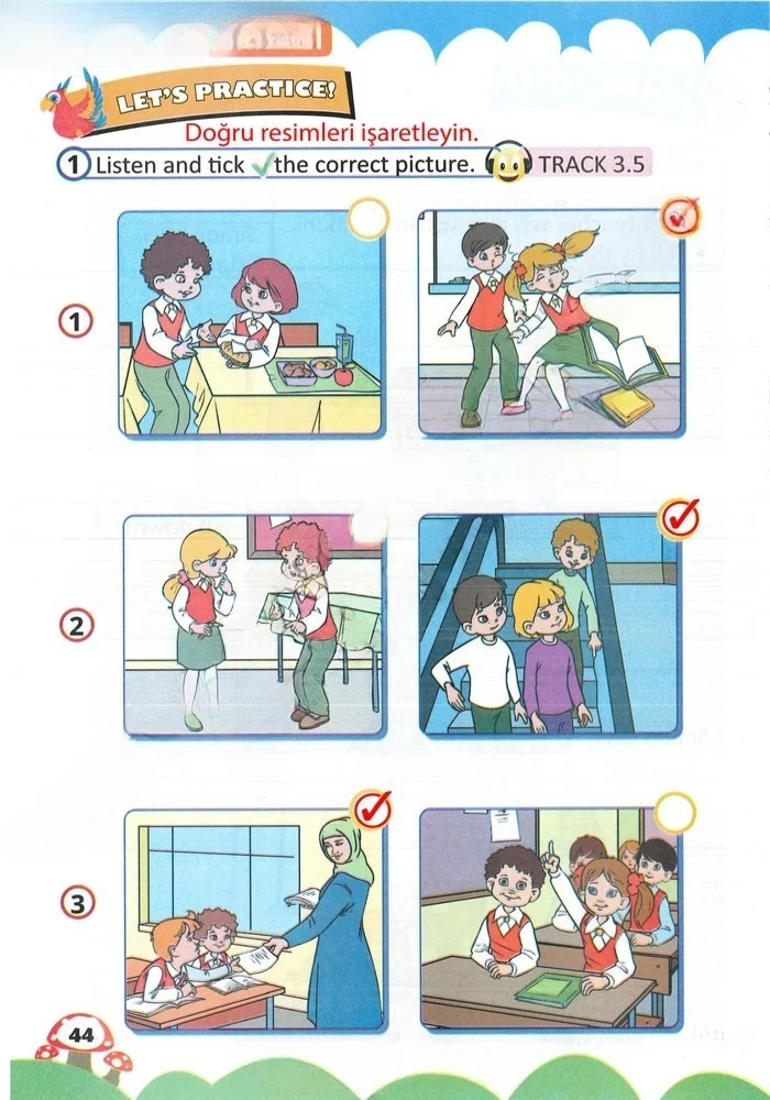 2. Sınıf İngilizce Ders Kitabı Cevapları Sözcü Yayıncılık Sayfa 44 Çözüm Görseli