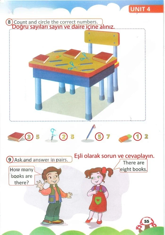 2. Sınıf İngilizce Ders Kitabı Cevapları Sözcü Yayıncılık Sayfa 55 Çözüm Görseli